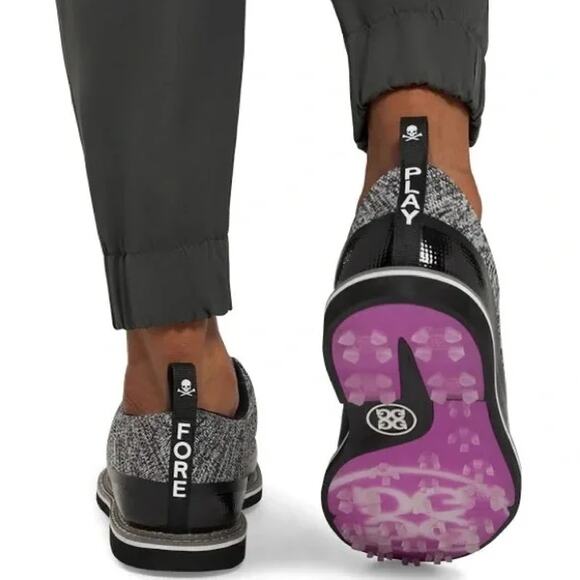 G/FORE Knit Tuxedo Gallivanter Golf Shoes Onyx Snow Low Top Men's 8.5 - Picture 9 of 9